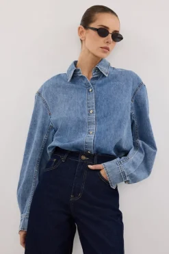 AMARA LIGHT BLUE DENIM SHIRT - PRE ORDER