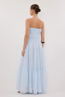 ARTIE CORNFLOWER RAMIE MIDI DRESS