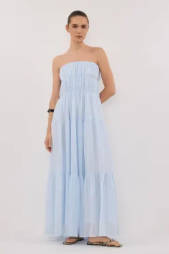 ARTIE CORNFLOWER RAMIE MIDI DRESS
