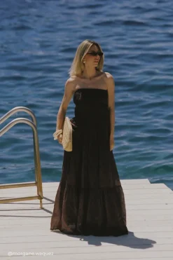ARTIE WALNUT RAMIE MIDI DRESS