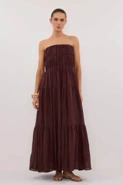 ARTIE WALNUT RAMIE MIDI DRESS