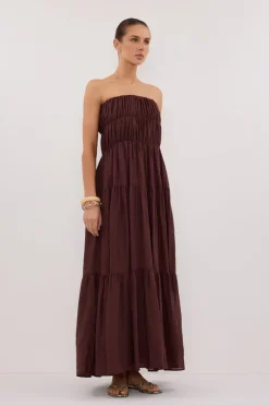 ARTIE WALNUT RAMIE MIDI DRESS