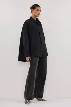 ASHTON WASHED BLACK DENIM SHIRT