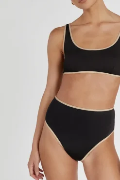 BAILEY BLACK CONTRAST WAIST BRIEF
