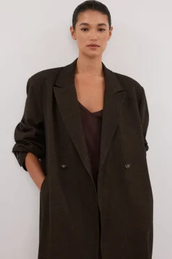 BENTLEY CHOCOLATE OVERSIZED COAT