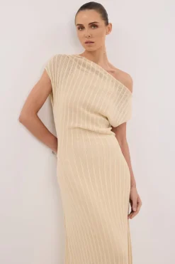 BOWIE NATURAL KNIT MAXI DRESS