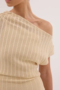 BOWIE NATURAL KNIT MAXI DRESS