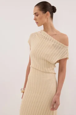 BOWIE NATURAL KNIT MAXI DRESS