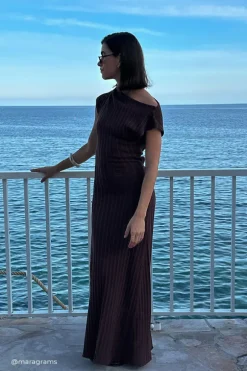 BOWIE WALNUT KNIT MAXI DRESS