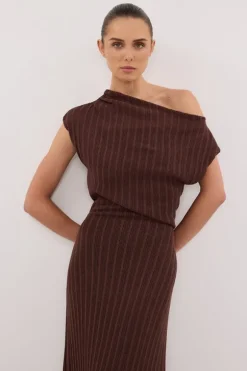 BOWIE WALNUT KNIT MAXI DRESS