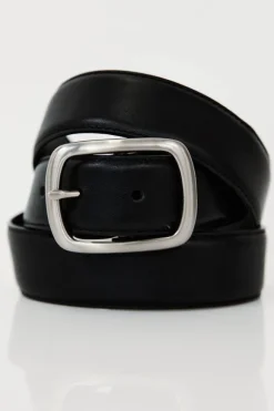 BRADFORD SILVER LEATHER BELT