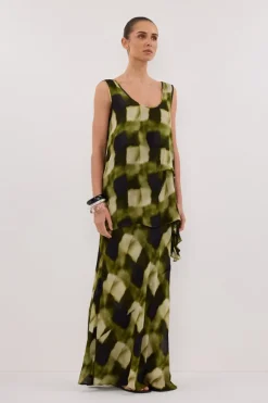 BRONX MOSS MIDI SKIRT