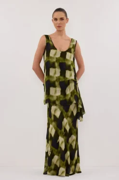 BRONX MOSS MIDI SKIRT