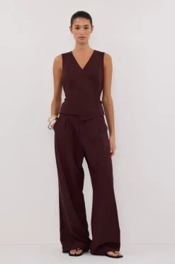 CAMILLA WALNUT ASYM TOP