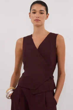 CAMILLA WALNUT ASYM TOP