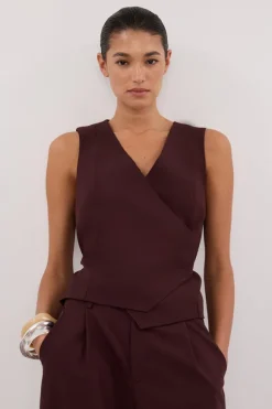 CAMILLA WALNUT ASYM TOP