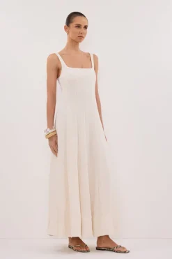 CANNE CREAM MIDI DRESS