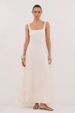 CANNE CREAM MIDI DRESS