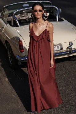 CAPRI SAHARA LINEN BLEND MAXI DRESS