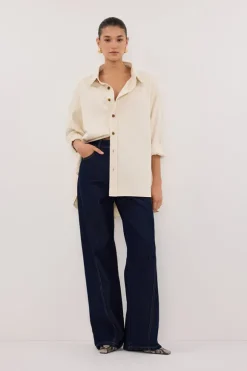 CARSON INDIGO TALL WIDE LEG JEAN