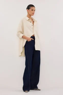 CARSON INDIGO TALL WIDE LEG JEAN