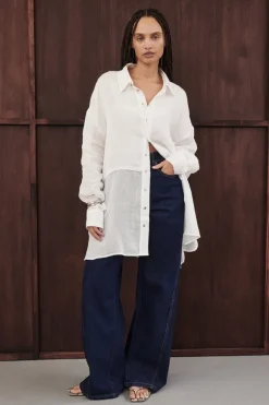 CARSON INDIGO TALL WIDE LEG JEAN