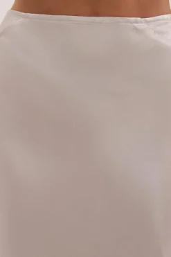 CHARLI CHALK SATIN MAXI SKIRT