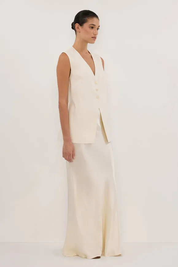CHARLI CREAM SATIN MAXI SKIRT