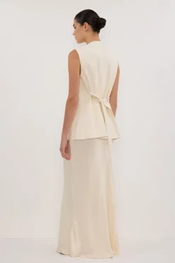 CHARLI CREAM SATIN MAXI SKIRT