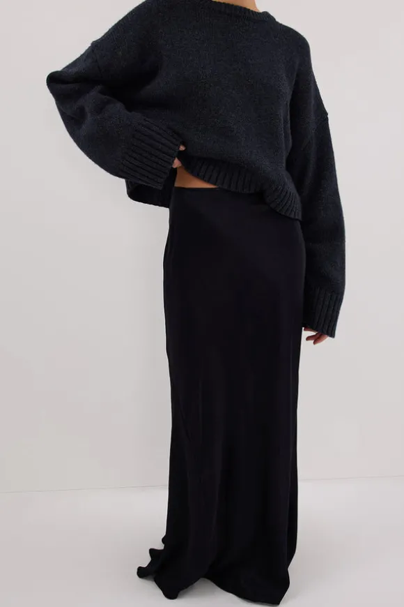 CHARLI INK SATIN MAXI SKIRT