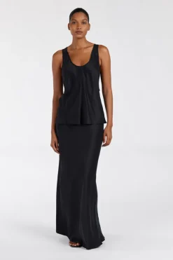 COLETTE BLACK SILK CAMI TOP