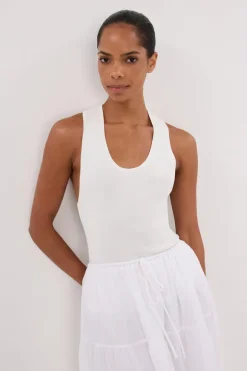 DEVIN OFF WHITE RACER KNIT TANK