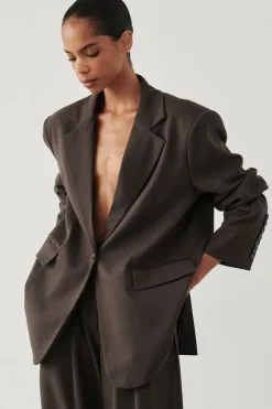 EDEN BITTER CHOC BOXY BLAZER