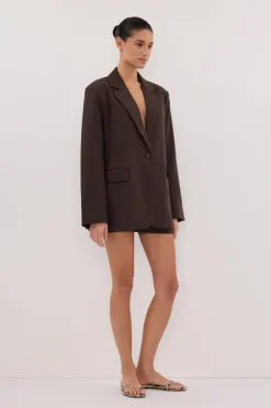 EDEN BITTER CHOC BOXY BLAZER