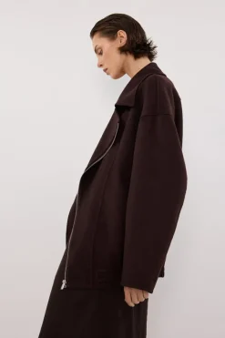 ELAINE DARK CHOC WOOL JACKET