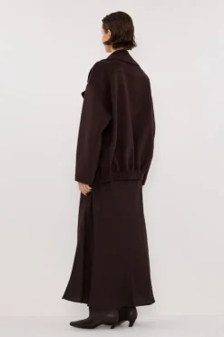 ELAINE DARK CHOC WOOL JACKET