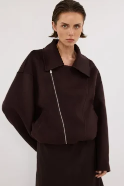 ELAINE DARK CHOC WOOL JACKET