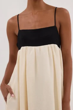 ELENA BUTTERMILK LINEN MAXI DRESS
