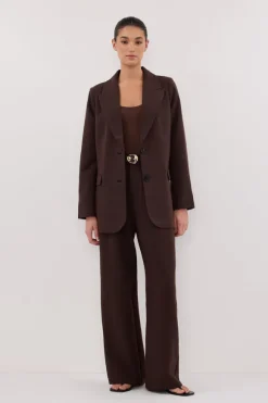 ELLE DARK CHOCOLATE BLAZER