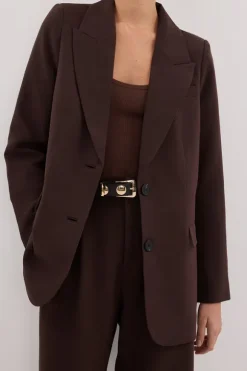 ELLE DARK CHOCOLATE BLAZER