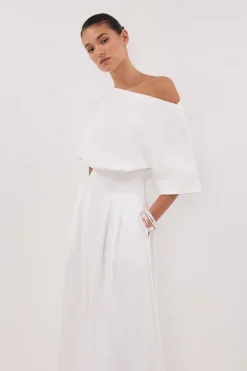 ESME WHITE ASYM MAXI DRESS