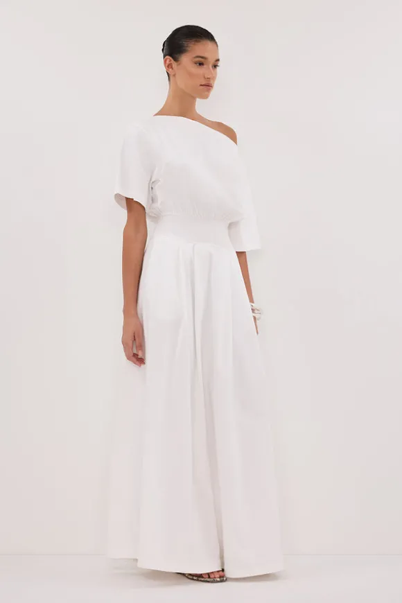 ESME WHITE ASYM MAXI DRESS