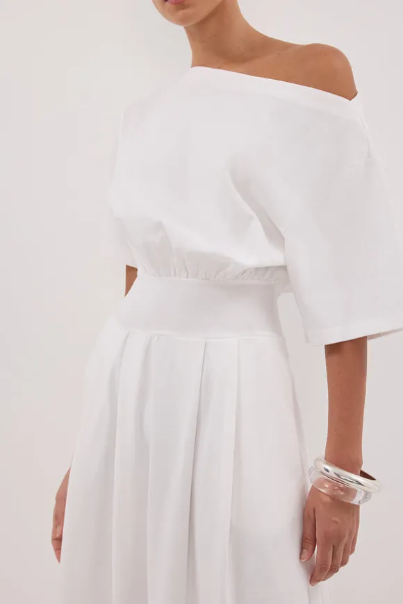 ESME WHITE ASYM MAXI DRESS