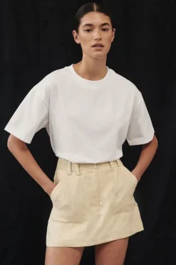EVA LEMON LINEN SKORT