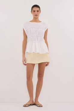 EVA LEMON LINEN SKORT