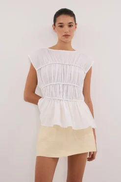 EVA LEMON LINEN SKORT
