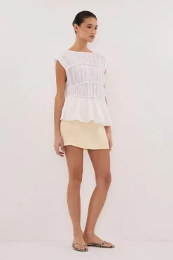 EVA LEMON LINEN SKORT