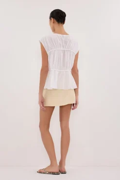 EVA LEMON LINEN SKORT