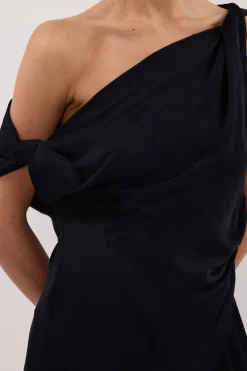 EVE INK ASYM SATIN TOP