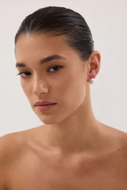 F+H SILVER HAMMERED BALL STUDS